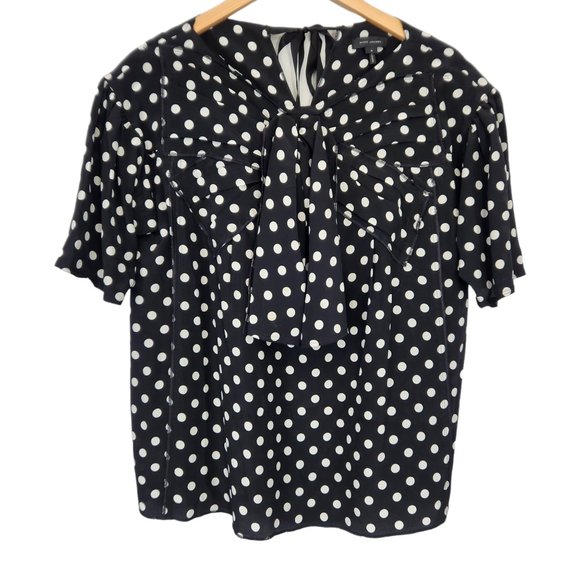 Marc Jacobs Black and White Polka Dot Blouse - Picture 4 of 12